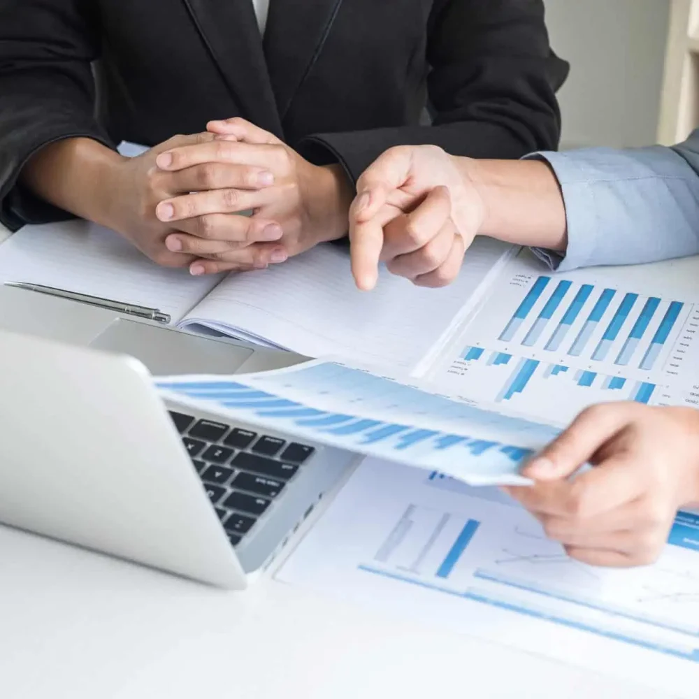 Bookkeeping reports showing money owed and payments due